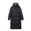 Women's Long Black Down Jacket with Detachable Hood - 2025 Chinese Style Winter Collection