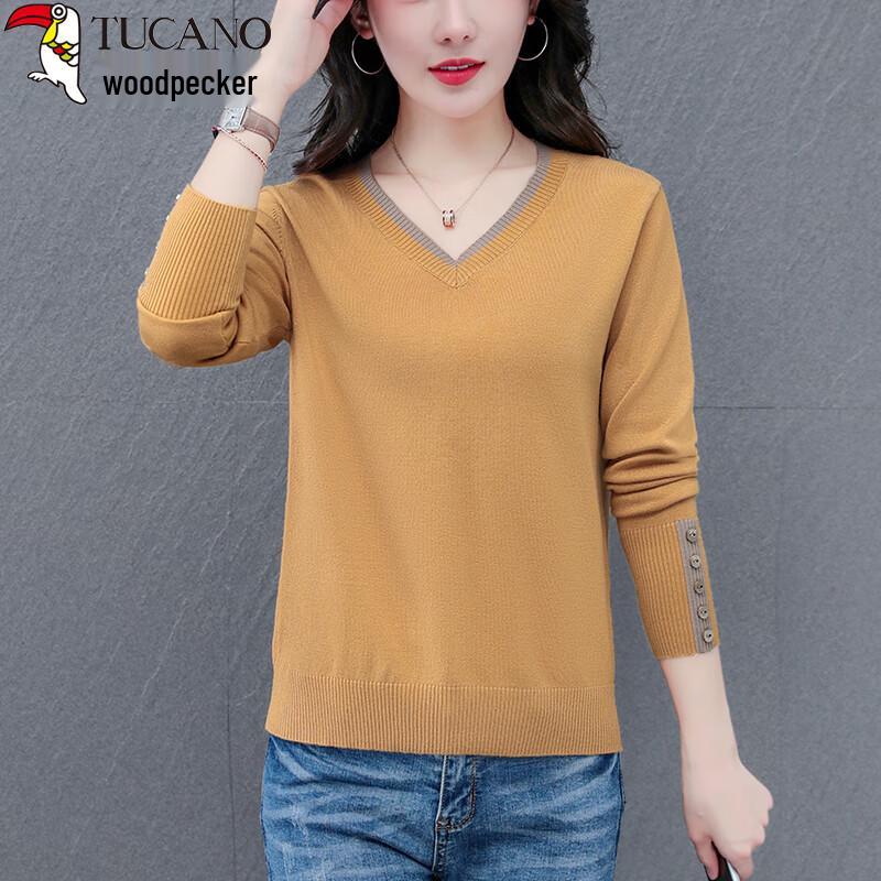 

Women s V-Neck Loose Knit Sweater 3XL