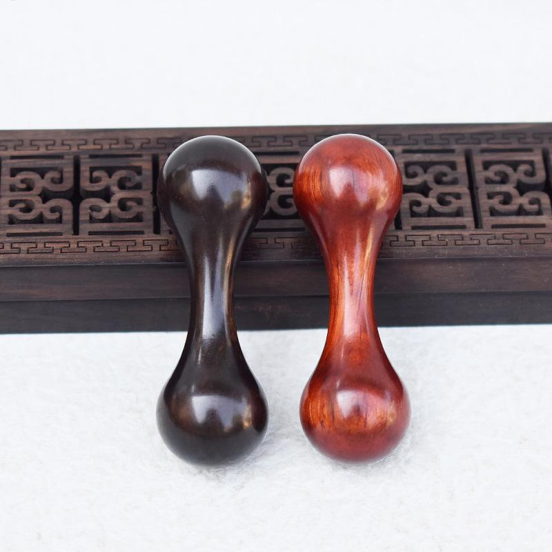 Wooden Finger Bone Toys Rotating Polishing Hand Spinner Dumbbell Rosewood Ebony Decompression Toy Gifts