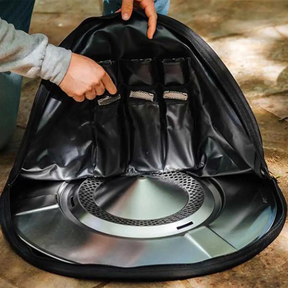 Heat Deflector Carry Bag Protective Accessory For Bonfire Heat Deflector 600D Protective Cover Outdoor Round Fireplace Storage