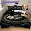 3pc Serpent Universe Cover Set - 1 Quilt Cover + 2 Pillowcases, All Seasons Bedroom Setting, Perfect for Home078