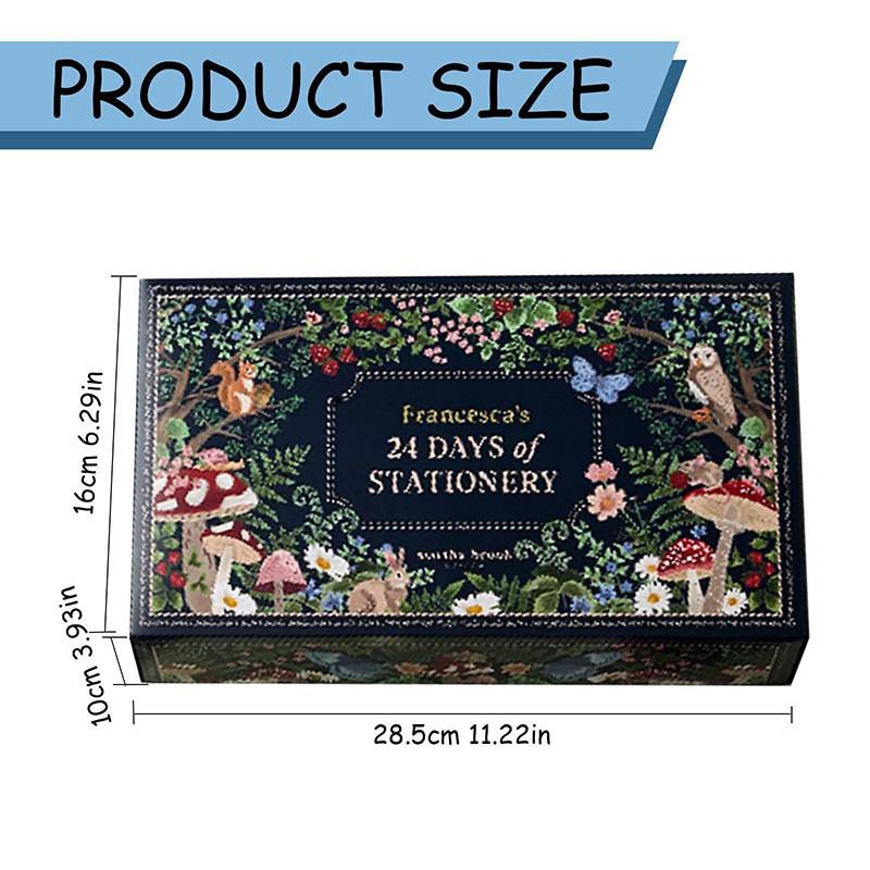 

Канцелярский адвент-календарь на 24 дня, бумажная канцелярия для креативного подарка, украшение