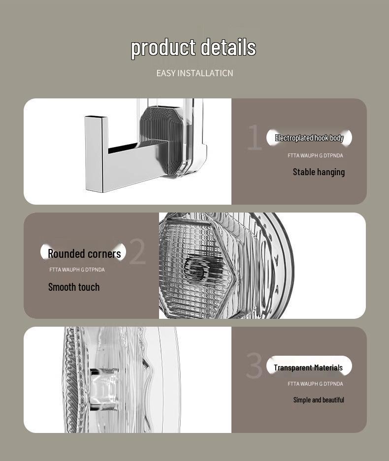 Rotating Suction Cup Hook: No-Drill, Strong Load-Bearing for Kitchen, Bathroom, or Shower Use