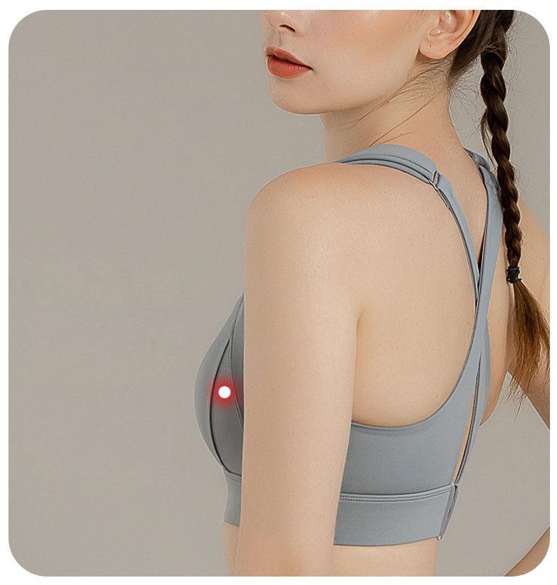 Large Size Women Adjustable Wide Strap Bra Wireless Brassiere Gathered Push Up Underwear Shockproof Sport Yoga Vest Cross Back Bra