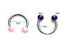 Acrylic Stainless Steel Eyebrow Navel Belly Lip Nose Tongue Rings Body Piercing Jewelry Bar Ring  105pcs/set