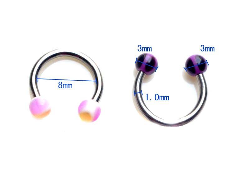 Acrylic Stainless Steel Eyebrow Navel Belly Lip Nose Tongue Rings Body Piercing Jewelry Bar Ring 105pcs/set