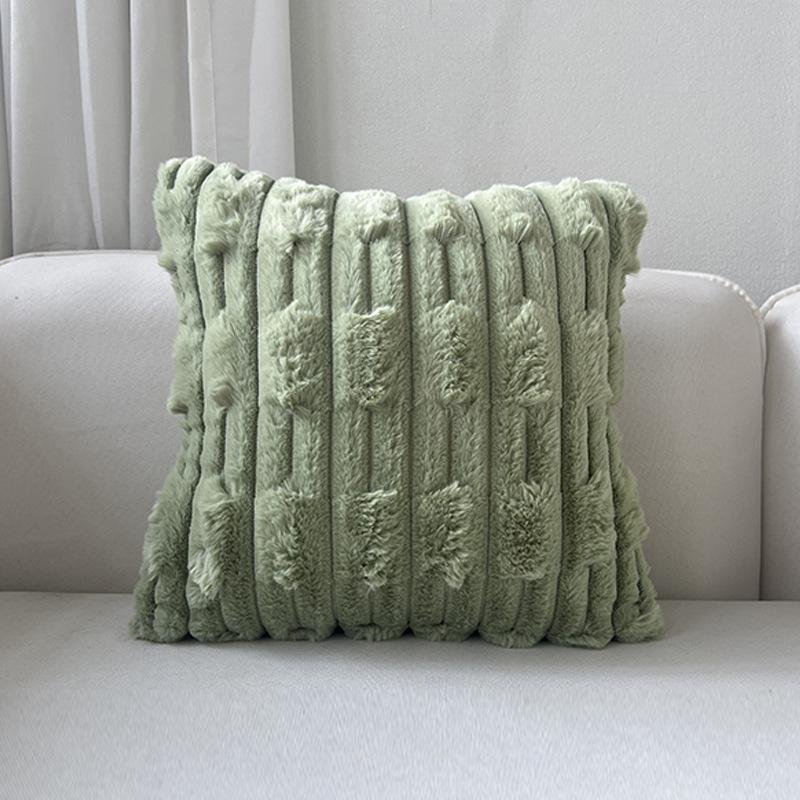 

Longlushu Cotton Velvet Rabbit Hair Bamboo Velvet Pillow Office Sofa Cushion 43 * 43cm pillowcase зелёный