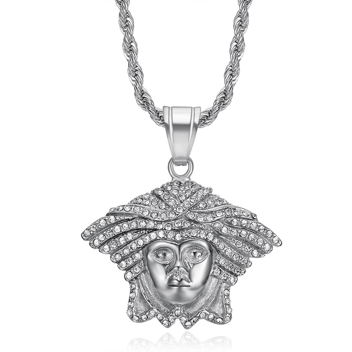 

2026 Jewelry Fashion Trend Inlaid Zircon Ancient Greek Mythology Pendant Necklace Men s Party Jewelry Accessories 60CM