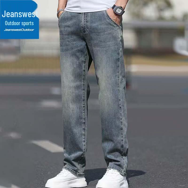 

Jeanswest Men s Loose Straight Winter Denim Jeans 32