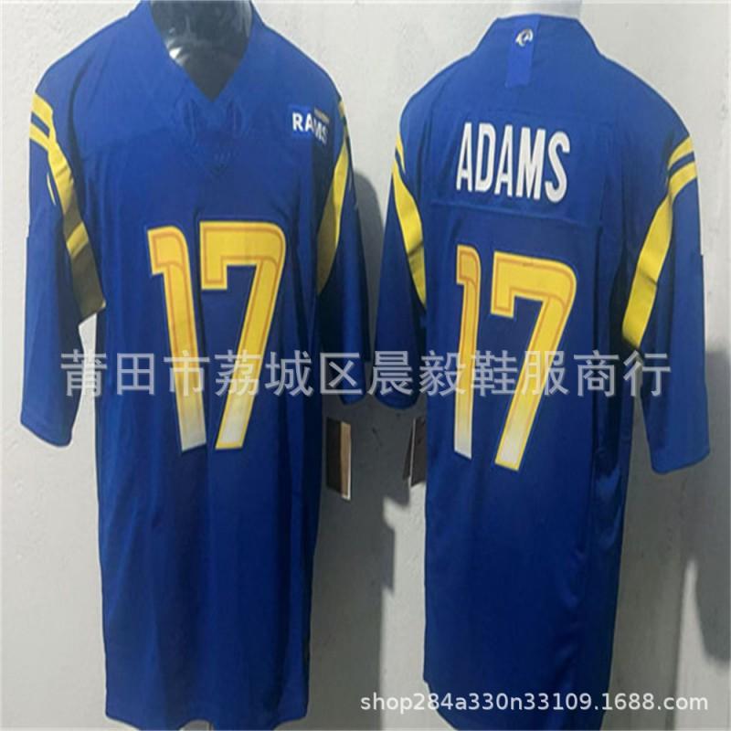 Los Angeles Rams NFL Jersey 12 Nacua 17 Adams Third Generation Embroidered Football Uniform Men Women