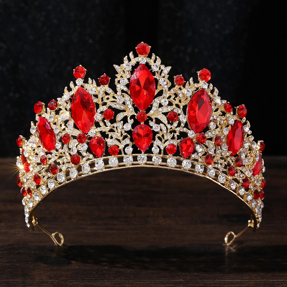 

1pc Fashion Baroque Queen Crystal AB Tiara Luxury Bridal Crown for Women Girls Princess Wedding Diadem Party Hair Zircon