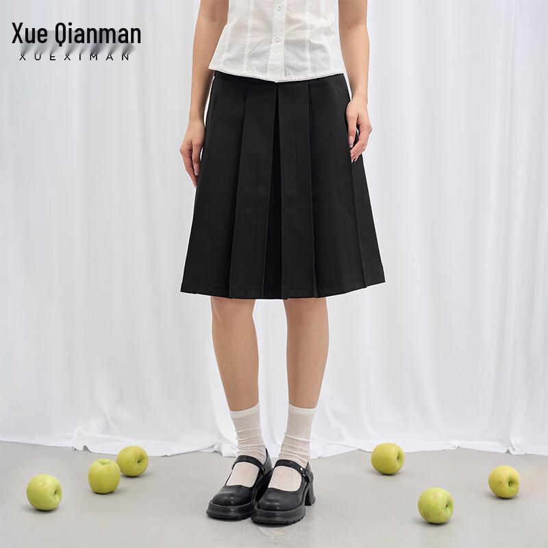 Women s High-Waist A-line Pleated Skirt L