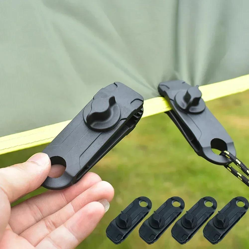 Tent Clips Outdoor Camping Elastic Rope Tent Clips Fixed Plastic Tent Accessories Reinforced Plastic Clips Camping Accesorios