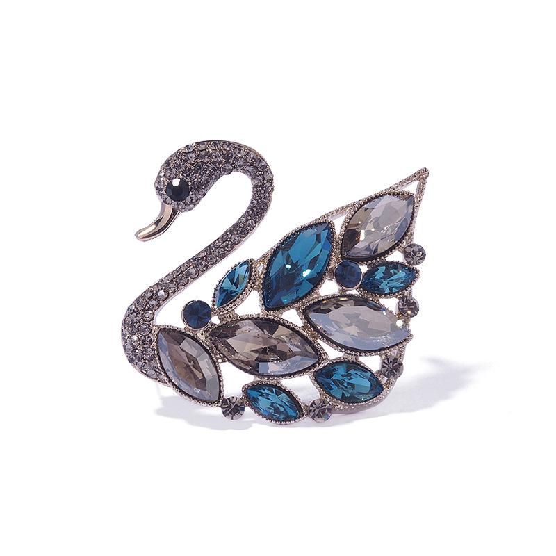 

Брошь в виде лебедя в корейском стиле с искусственными кристаллами - Женский модный аксессуар