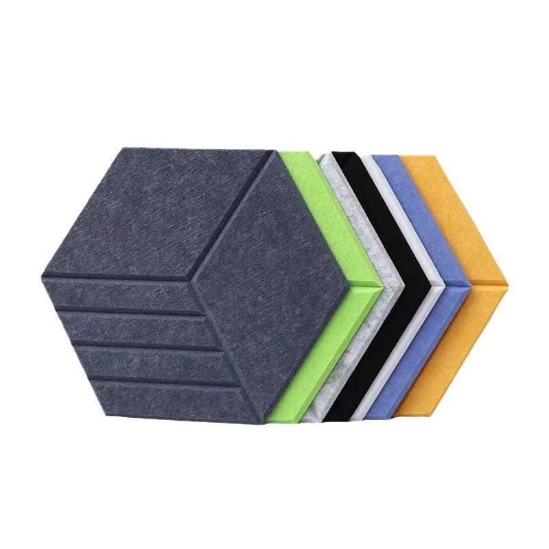 Hexagonal Polyester Fiber Sound-Absorbing Panel for Indoor Wall Soundproofing in Music Rooms and Studios