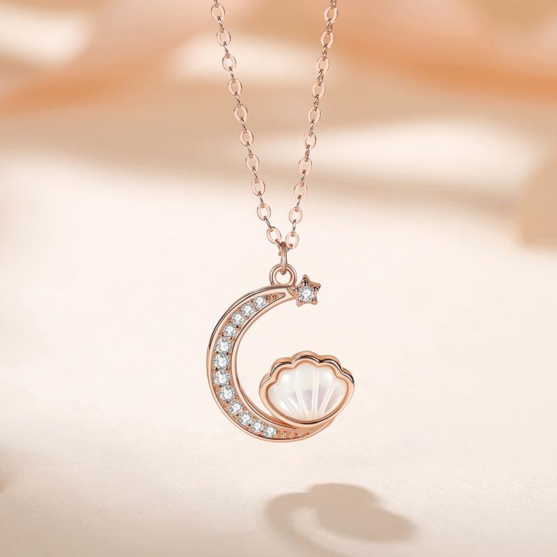 

Танциз S925 стерлингового серебра Роскошное индивидуальное ожерелье с подвеской женское классическое ожерелье прилива розового золота