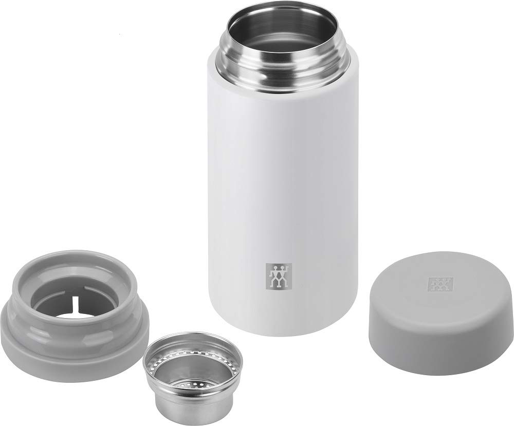 Zwilling Bottle 420ml Tea Water Stainless Keeps Drinks Cold or Japanese ZWILLING THERMO "Strainer White" (Strainer, Infuser, Mug, Bottle, Bottle,
