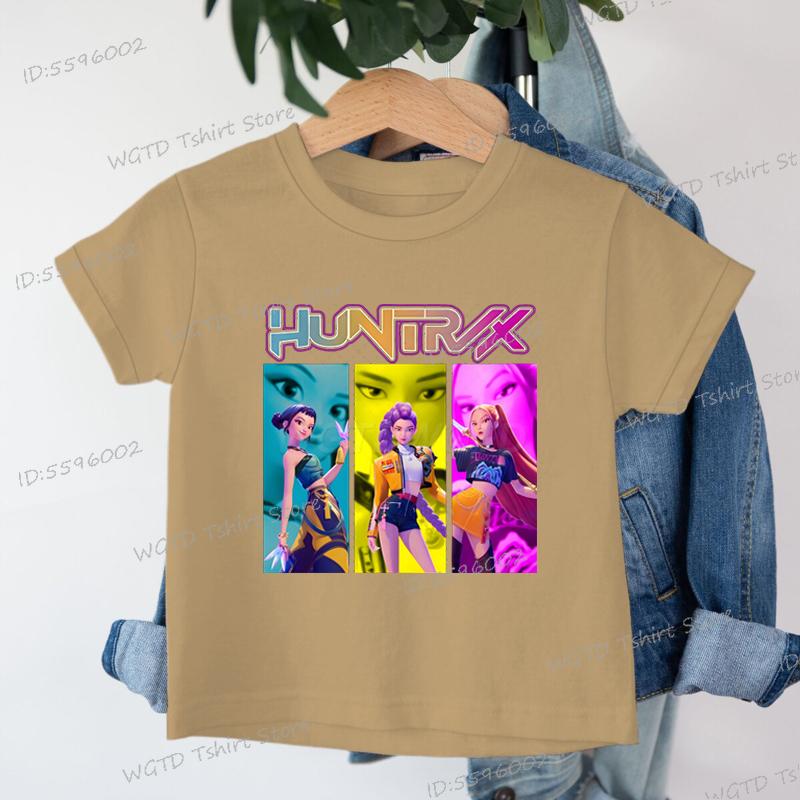 Bērnu apģērbs KPop Dēmonu mednieku faniem Dāvanas Bērnu T-krekls Mode Kažoks 2025 Karsta filma Mīksta kokvilna Zīdaiņu meiteņu T-krekls