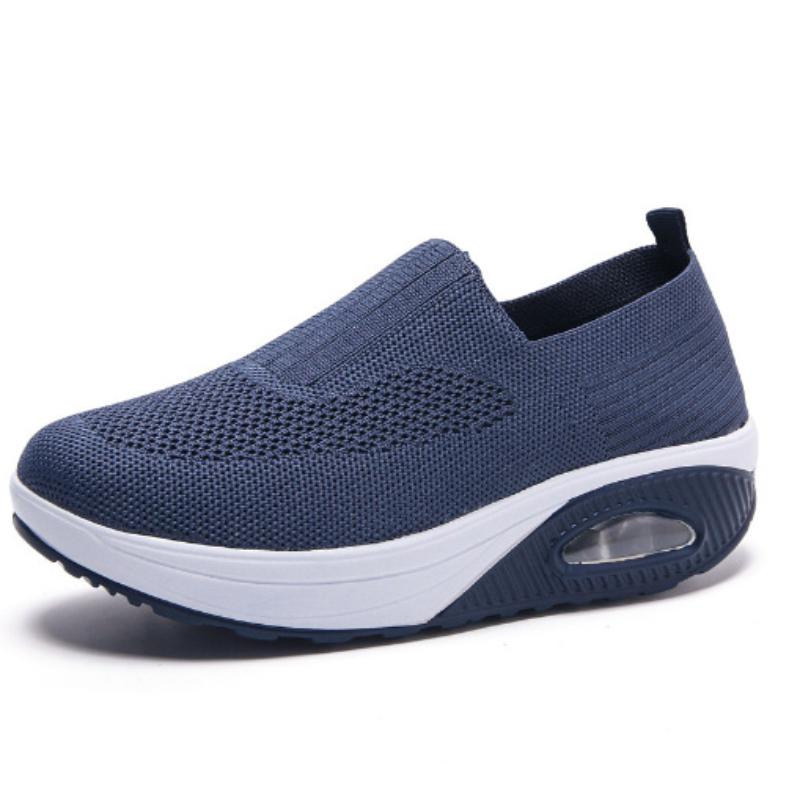 Middle-Aged Elderly Mothers' Shoes Mesh Cloth Outdoor Running Shoes Flying Knit Casual Shoes Comfortable Lightweight Breathable