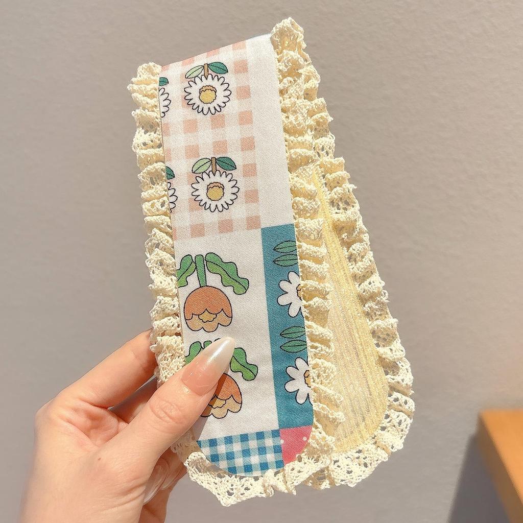 Floral Knit Choppy Bangs Sticker Headband for Women – Non-Slip Hair Magic for Washing Face.