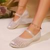Fashion Women Sandals New Flat Soft Soled Mary Jane Shoes for Women Mesh Breathable Fashion Versatile Sandals Women Sandalias De Mujer