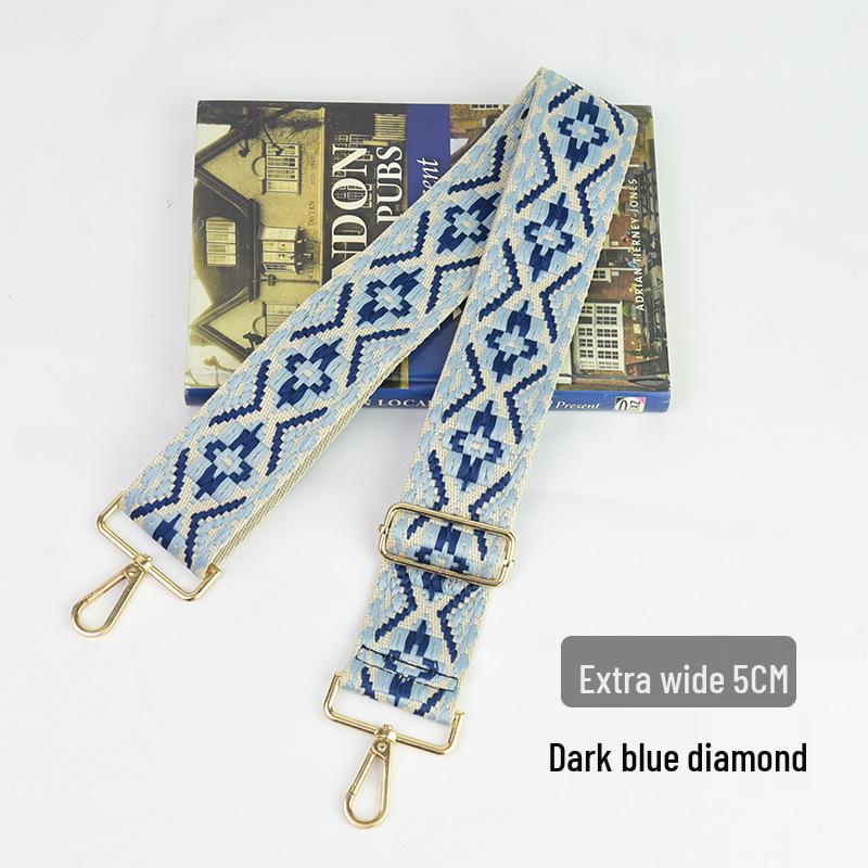 Nastavitelný Barevný Plátěný Popruh na Tašku - Široký, Protiskluzový Náhradní Crossbody Popruh pro Dámské Tašky