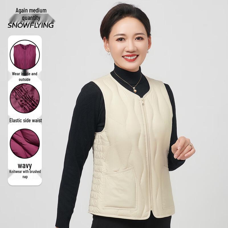 Женский легкий стеганый жилет без воротника XueZhongFei 3XL