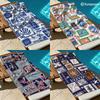 Retro Hawaiian Stamps Quick Drying Bath Towel Microfiber Beach Towel Light Weight Swimming Camping Yoga Beach Out