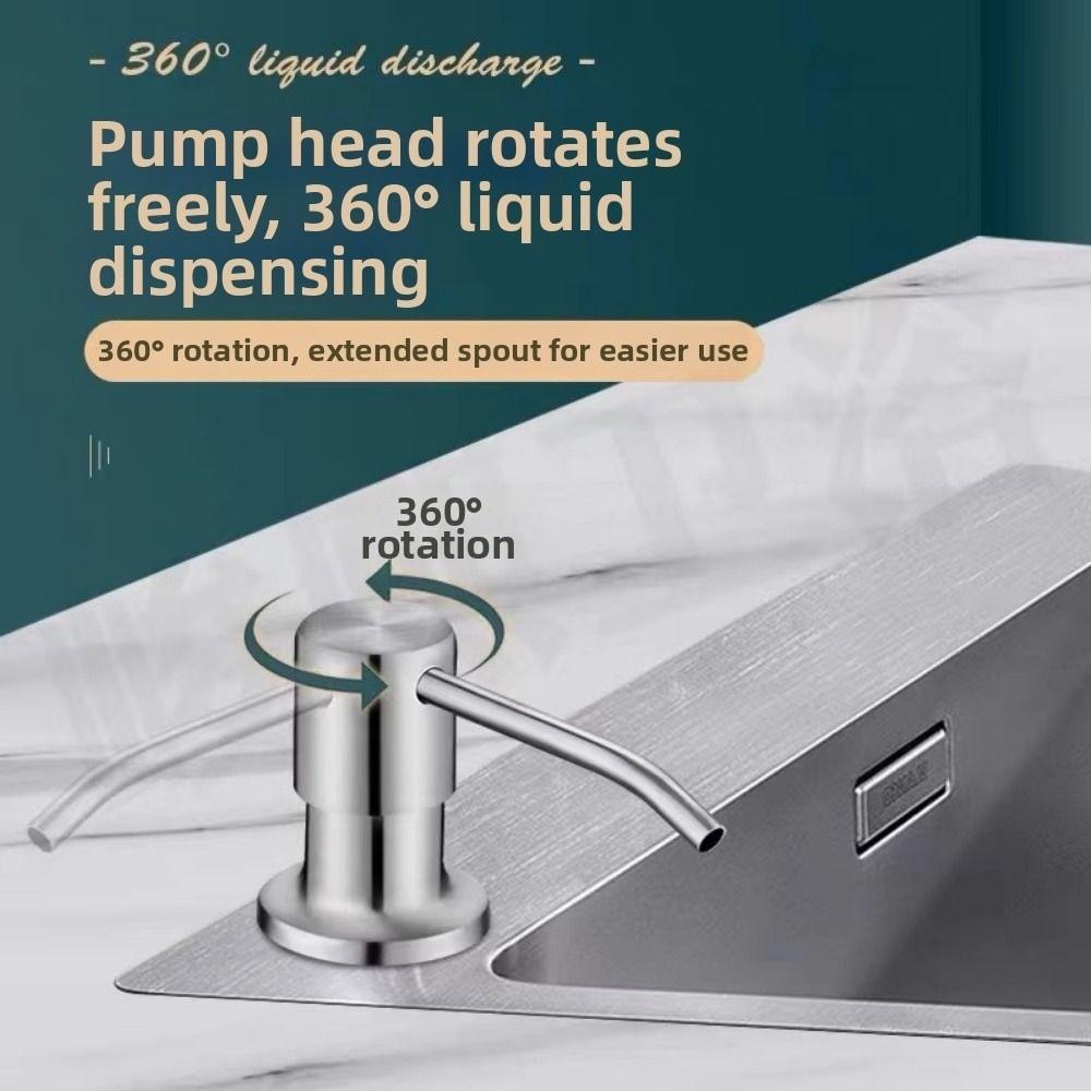 Refillable Liquid Soap Dispenser Pump 304 Stainless Steel Soap Press Pump Bathroom