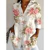 New Plus Size Women's Long Sleeve Printed Shirt