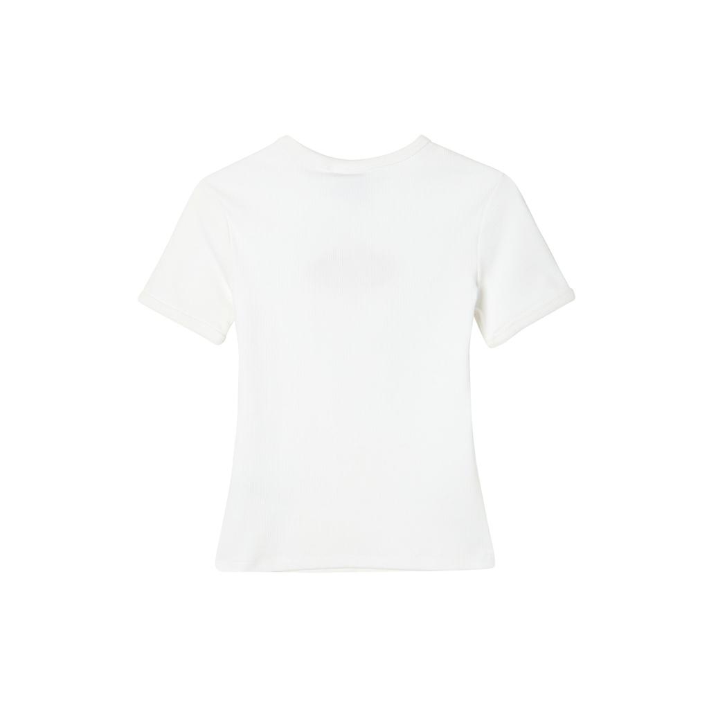 Adidas Originals Fashion Simple Round Neck Slim Fit Short Sleeve T-Shirt Women Tops White KA2687
