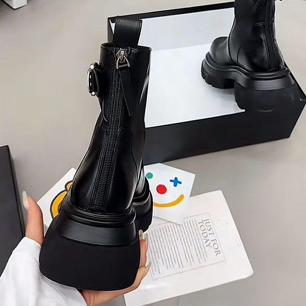 2025 Stylish Thick-Soled Platform Martin Boots - Versatile British-Style Women's Fashion Footwear