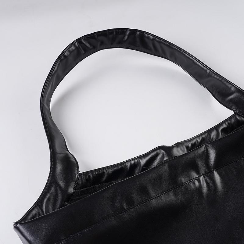 Sexy Street Style Leder-Neckholder-Top - Einfarbig, Tief ausgeschnitten Trendige Kleidung