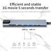 USB C Hub 8 In 1 Type C 3.1 To 4K HDTV Adapter with RJ45 100Mbps SD/TF Card Reader PD100W Fast Charge for Macbook Xiaomi Huawei Notebook Laptop