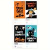 300PCS/Roll Halloween Gift Tags Self Adhesive Funny Festive Stickers for Party Decoration Gift Wrapping Packaging Holiday Labels