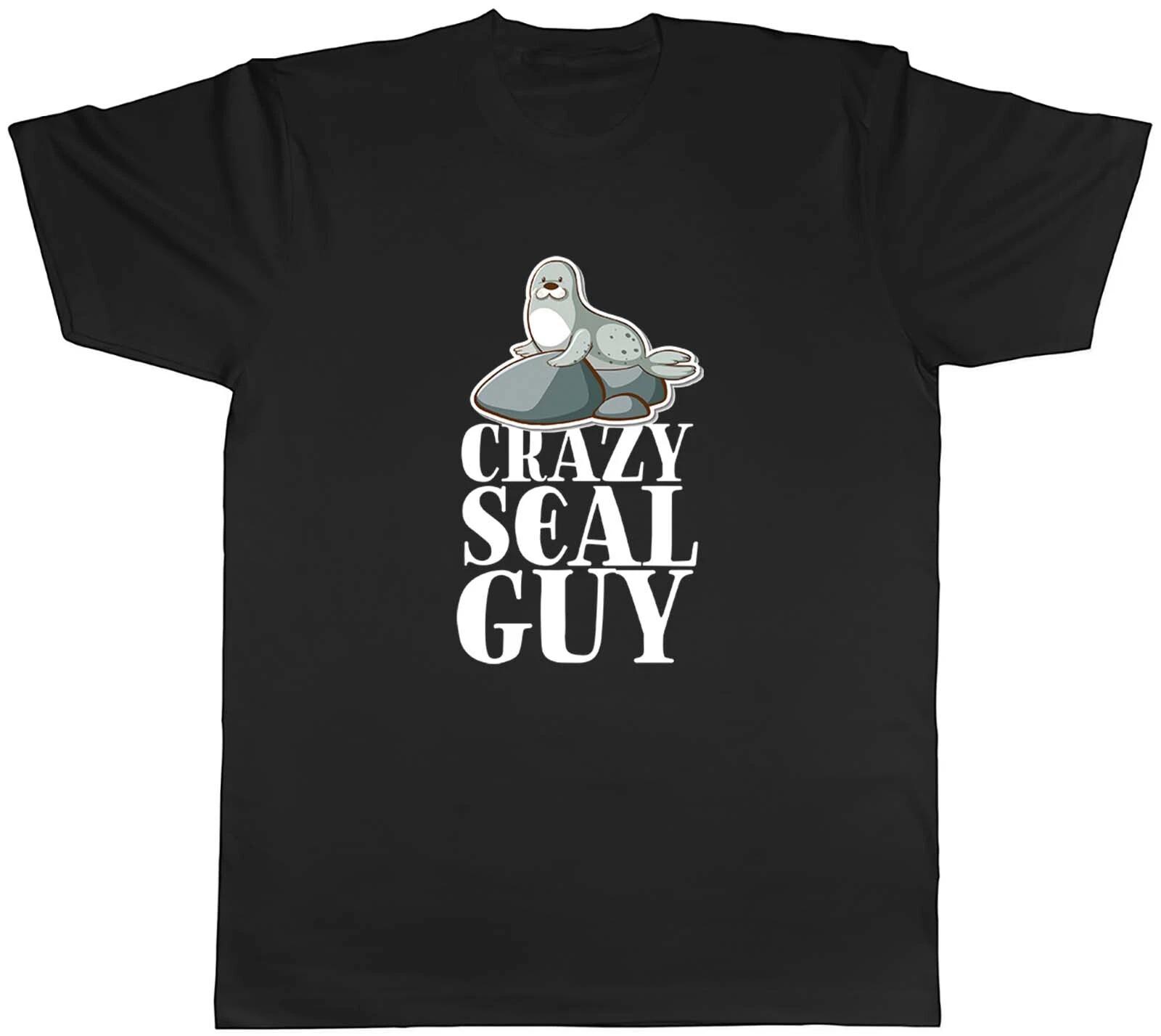 Crazy Seal Guy Mens T-Shirt Unisex Tee Gift XL