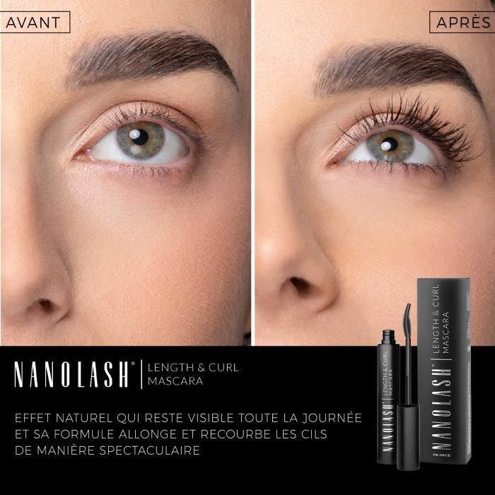 Mascara - Nanolash - Allongeant Et Recourbant - 10 Ml - Noir - Non Waterproof