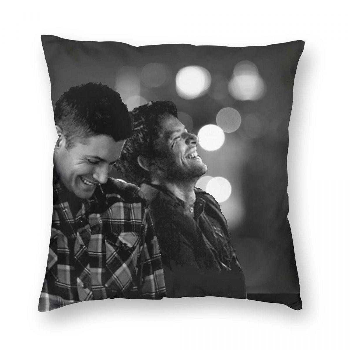 Supernatural Dean Winchester Castiel Pillowcase Polyester Linen Velvet Creative Zip Decor Car Cushion Cover 30x30cm