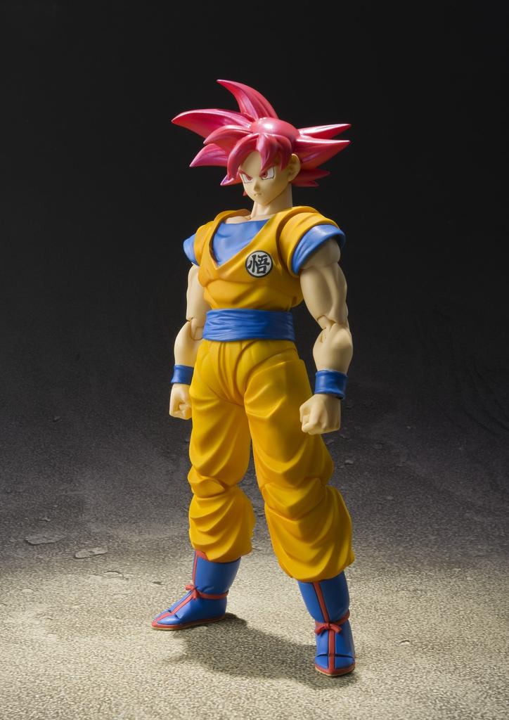 Bandai Figurka DBZ Son Goku Super Saiyan God Czerwone Włosy SH Figuarts 14cm 4549660175643 - - -