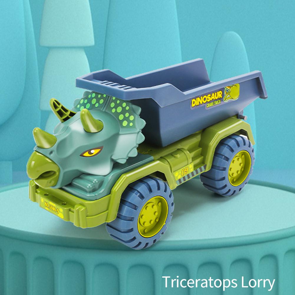 Children Dinosaur Engineering Car Toys Kids Large Size Transport Excavator Vehicles Carrier Truck Toy Pull Back Vehicle Gifts