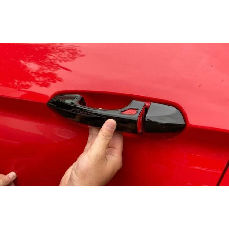 For 2015-2020 Ford Mustang Glossy Black Outer Door Handle Cover Car Trim 4pcs
