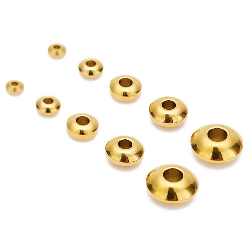 20-50 Stuks 4mm 5mm 6mm 8mm Roestvrij Staal Rond Plat Rondelle Afstandhouders Kralen DIY Bedels Telkraaltjes voor Sieraden Maken Onderdelen