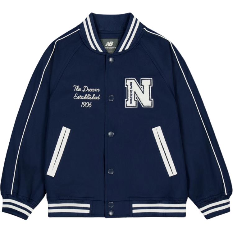 New Balance Pre School Jackets Baseball Collar Moderate 7AE32013-NV 130