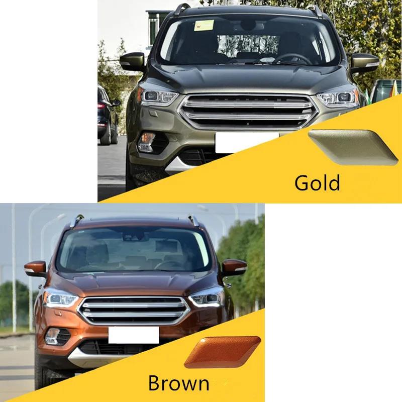 Cafoucs Car Front Headlamp Headlight Washer Spray Nozzle Cover Cap For Ford Kuga 2017 2018 2019