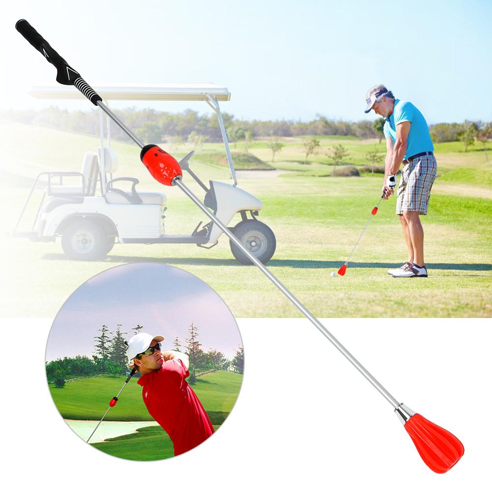 Sport Golf Swing Trainer Training Warm Up Stick Equipment Adjustable force for Adult Practicing (red )