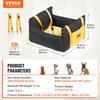 VEVOR Siège Auto pour Chien, Rehausseur Imperméable pour Chien avec Poignées Latérales et Poche de Rangement, Laisse de Sécurité à Clipser et Rembourrage en Coton PP