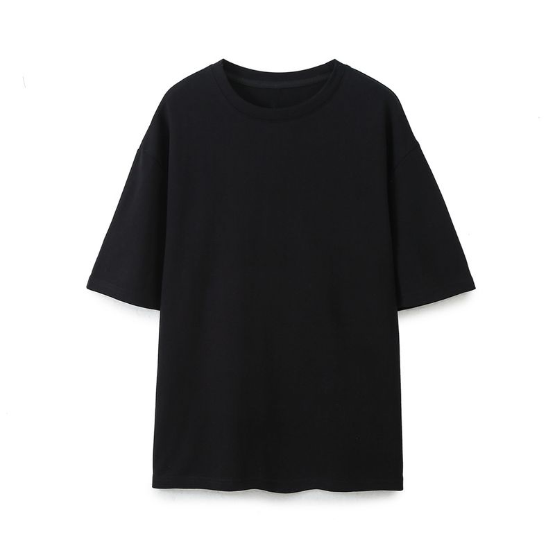 

Kaslead New Arrival Women s Clothing Fashion Wind Washed Double-Sided Cloth T-shirt Casual Pants 4174160 4174161 Black Tops L