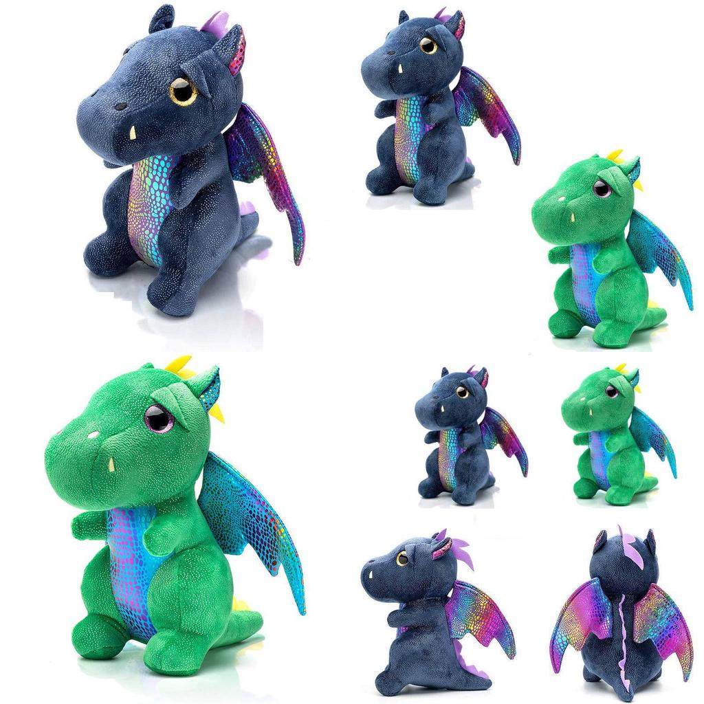 Colorful Little Flying Dragon Plush Doll For Kids Christmas Dinosaur Toy Home Decor 25cm