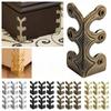 24PCS 4 Colors Vintage Iron Decorative Corner Guard Base Board Corner Brackets Protectors Edge Cover