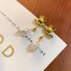 Large Retro 925 Pearl Earrings with Niche Ear Buckles for Women